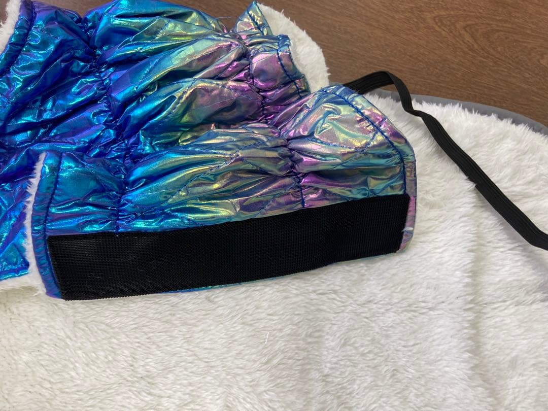 【Ｌサイズ】アウター コート 冬服 防寒着 いぬ わんちゃん ブルー系