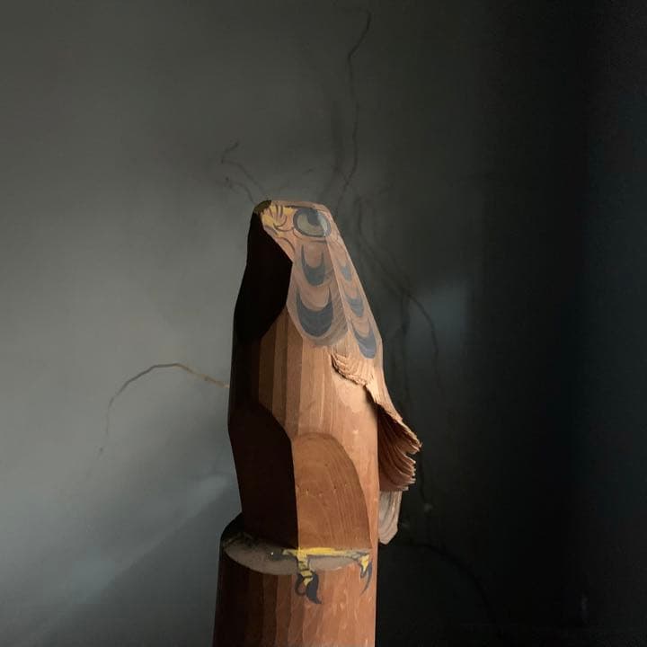 お鷹ぽっぽ 民芸 笹野一刀彫 古道具 アンティーク