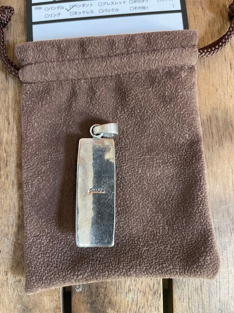 ナバホ族 ターコイズ ジェニファーカーティス ネックレストップ