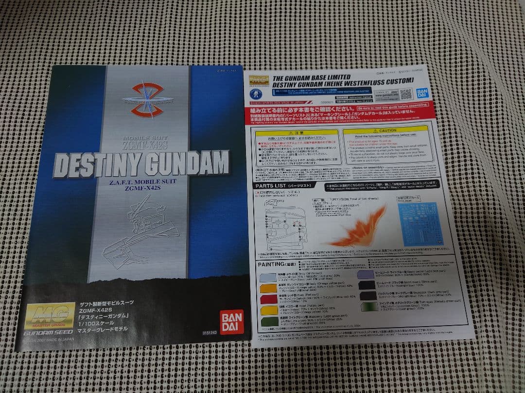 MG 1/100 ガンダムベース限定　ディスティニーガンダム（ハイネ専用機）