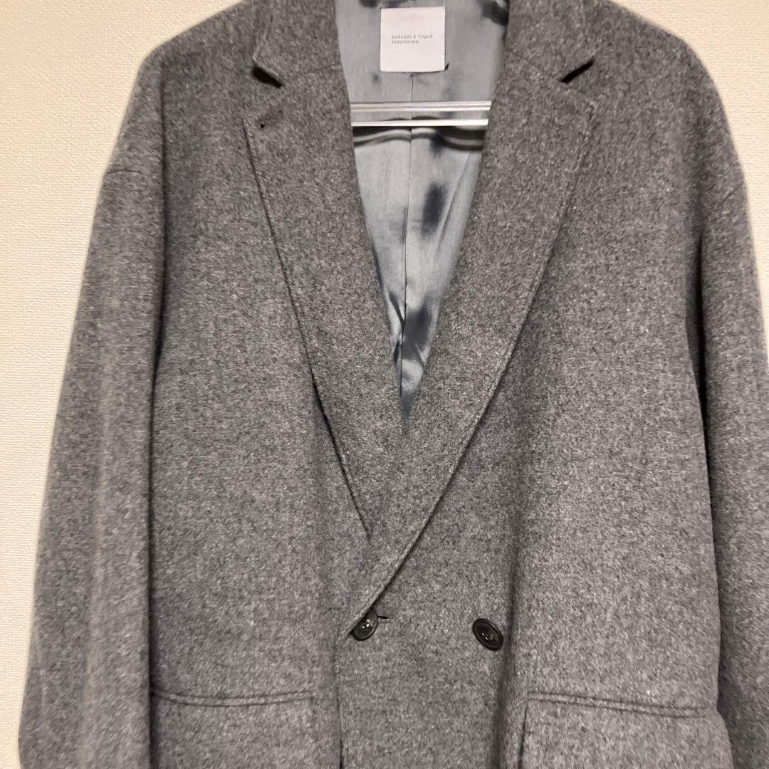 １/５まで限定！3WAYアレンジ襟のかろやかチェスターコート グレー