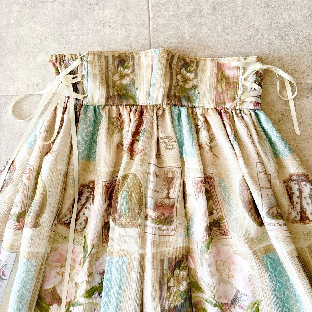 ネコちゃん様用 ベイビーザスターズシャインブライト 総柄リボン レーススカート