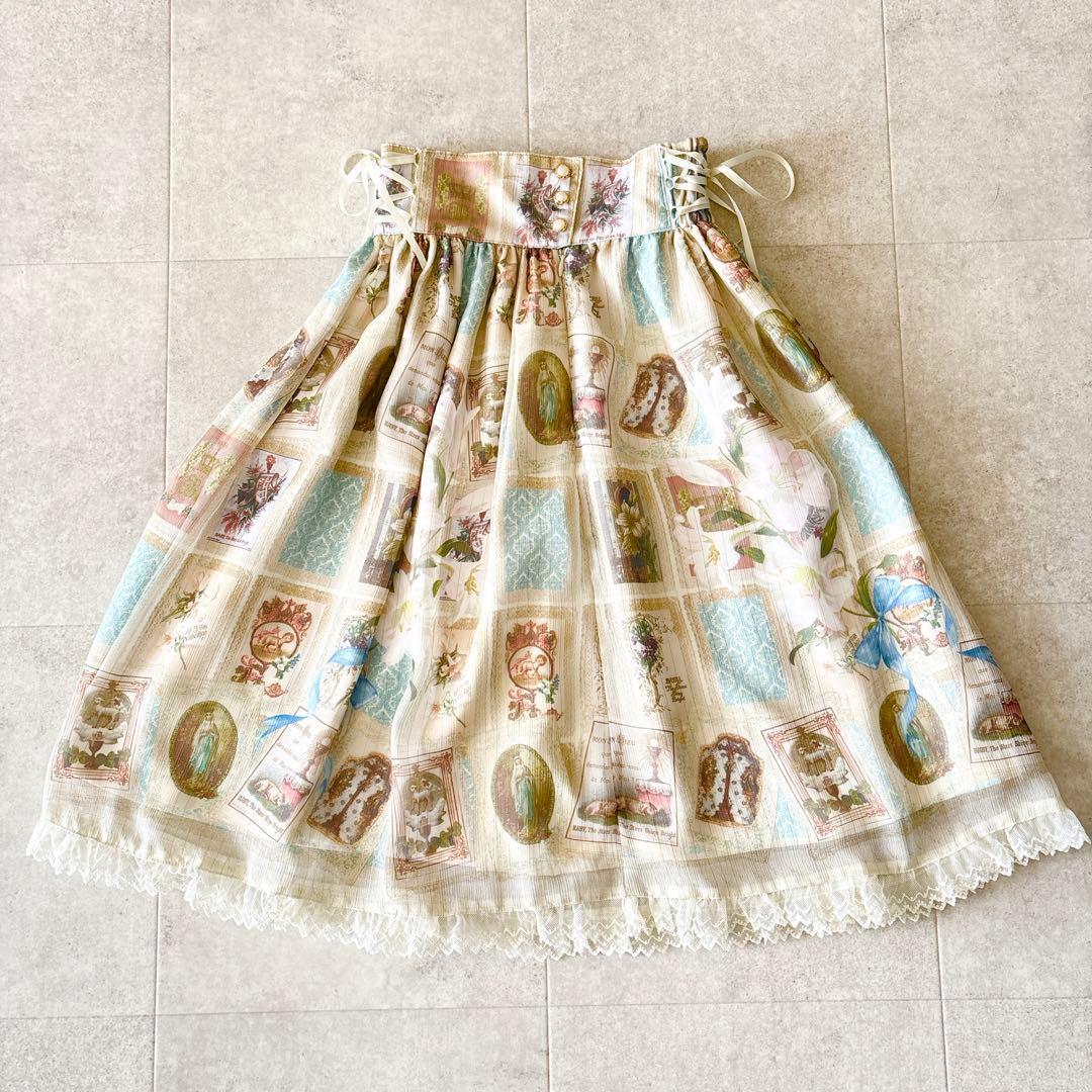 ネコちゃん様用 ベイビーザスターズシャインブライト 総柄リボン レーススカート