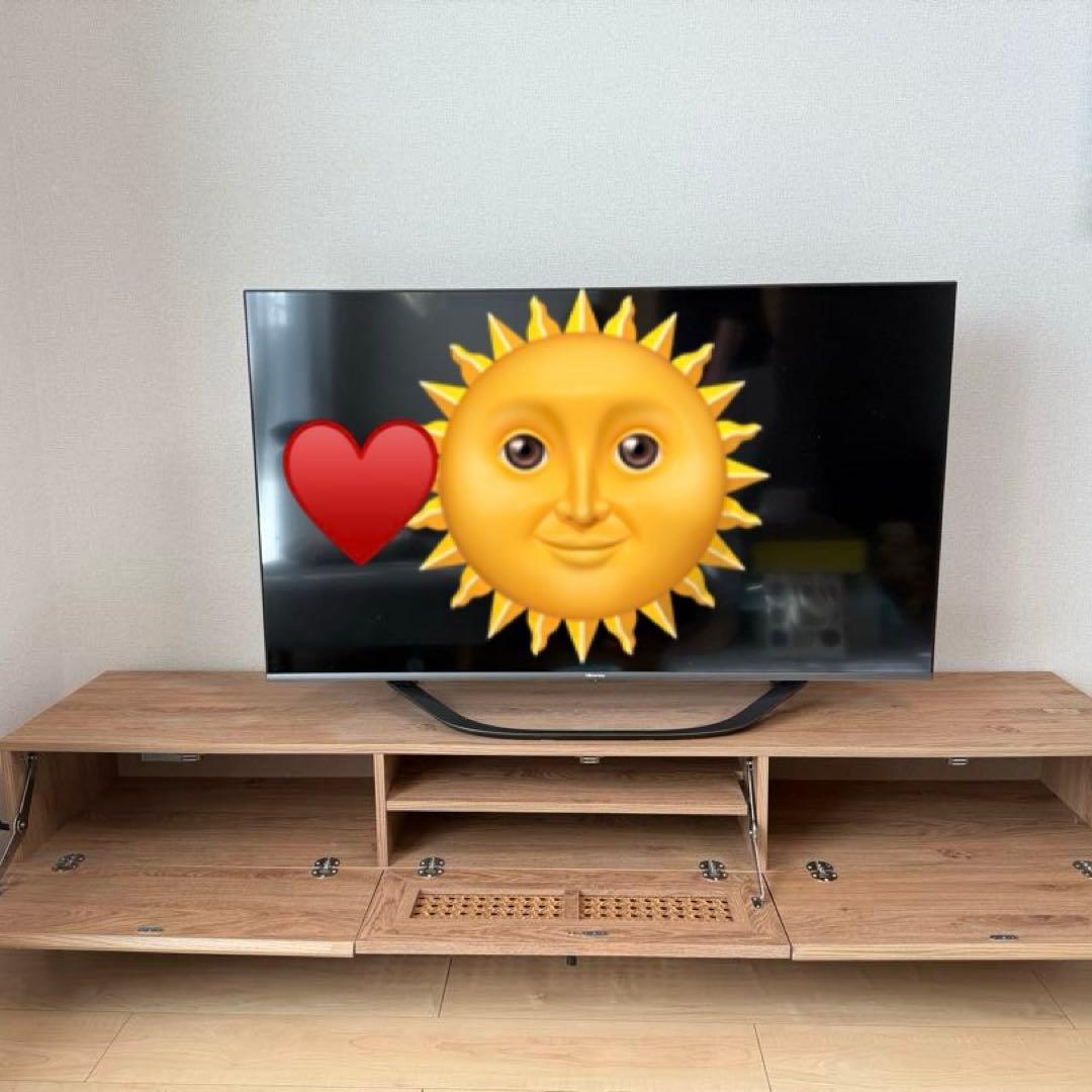 ★ほたる★【LOWYA】引取り可！ラタン調テレビボード(180cm)