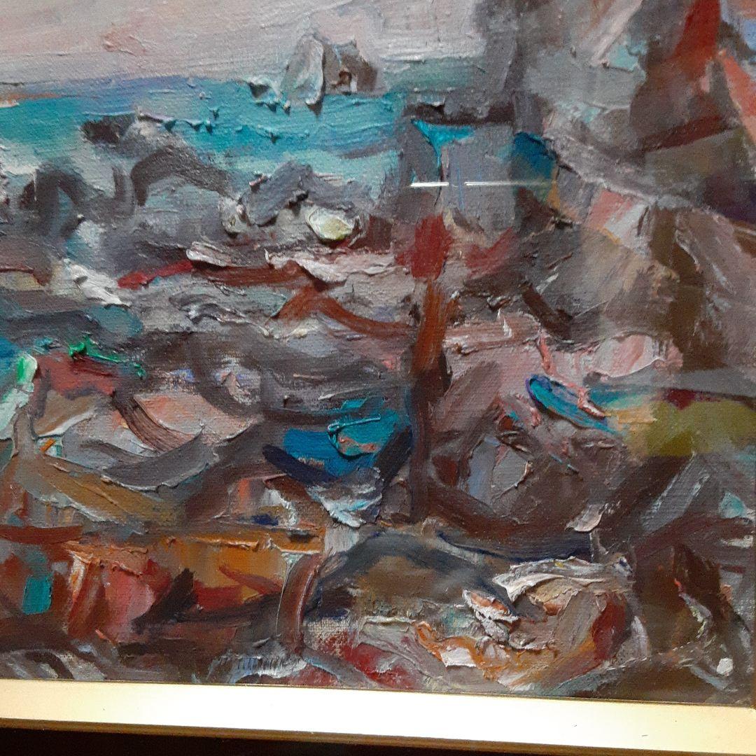 直筆油絵　房州太海