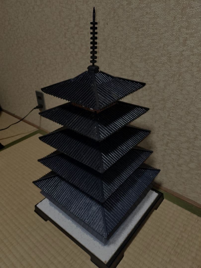 中3の時の技術課題　五重塔 模型