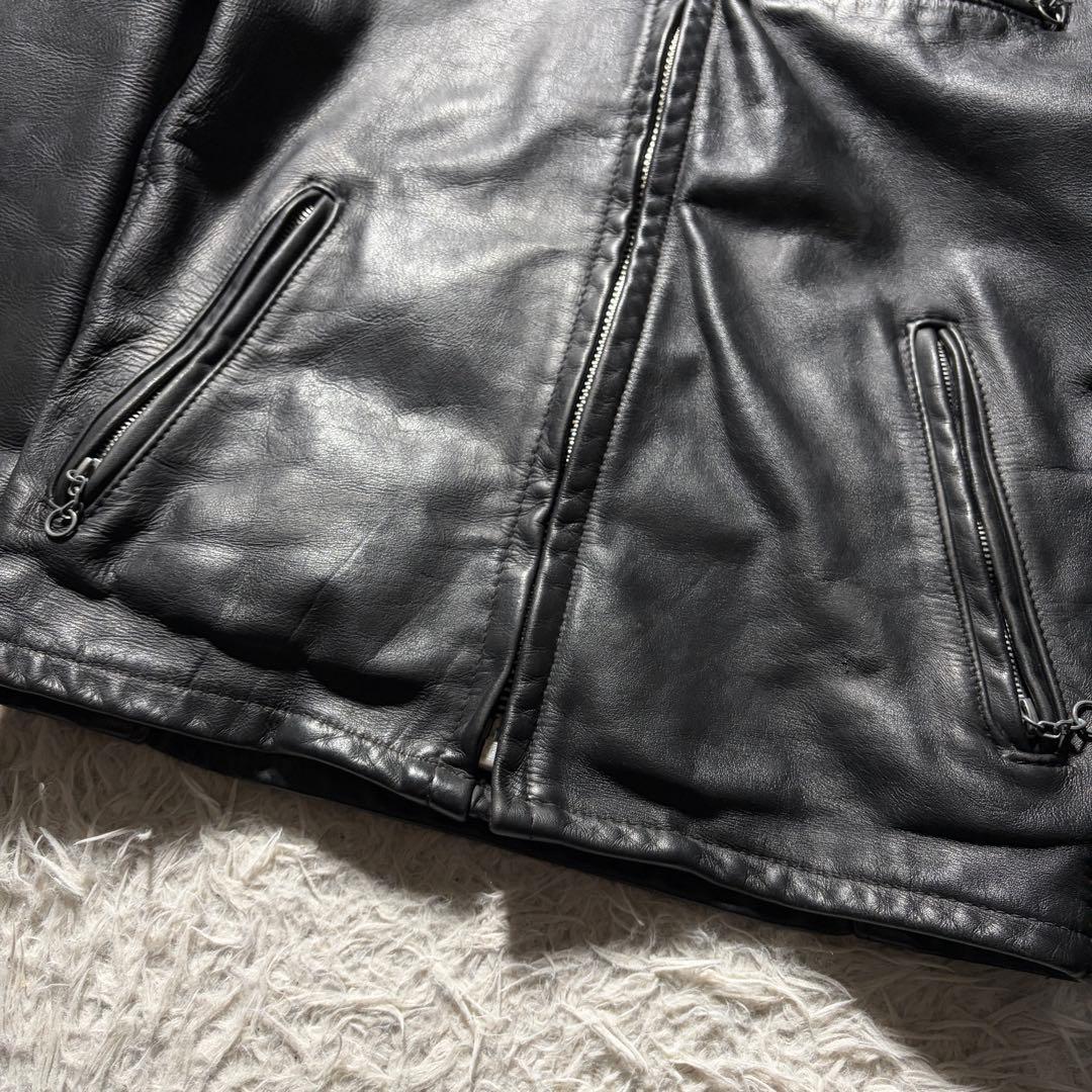 ノ*い様 【米国製】schott ライダースジャケット 641本革　ブラック　3