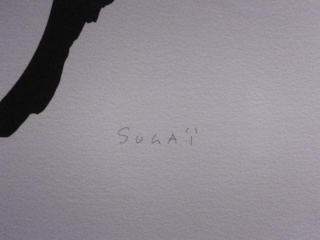 現代美術 菅井 汲　直筆サイン『S緑と黒』リトグラフ 1991年 0723N