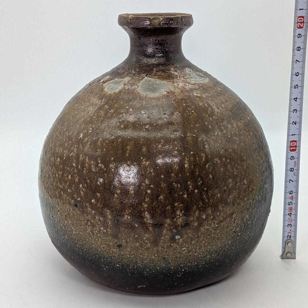 中村眞 造 備前焼 蕪徳利 共箱共布栞 壺 壷 花器 花入 花瓶 フラワーベース