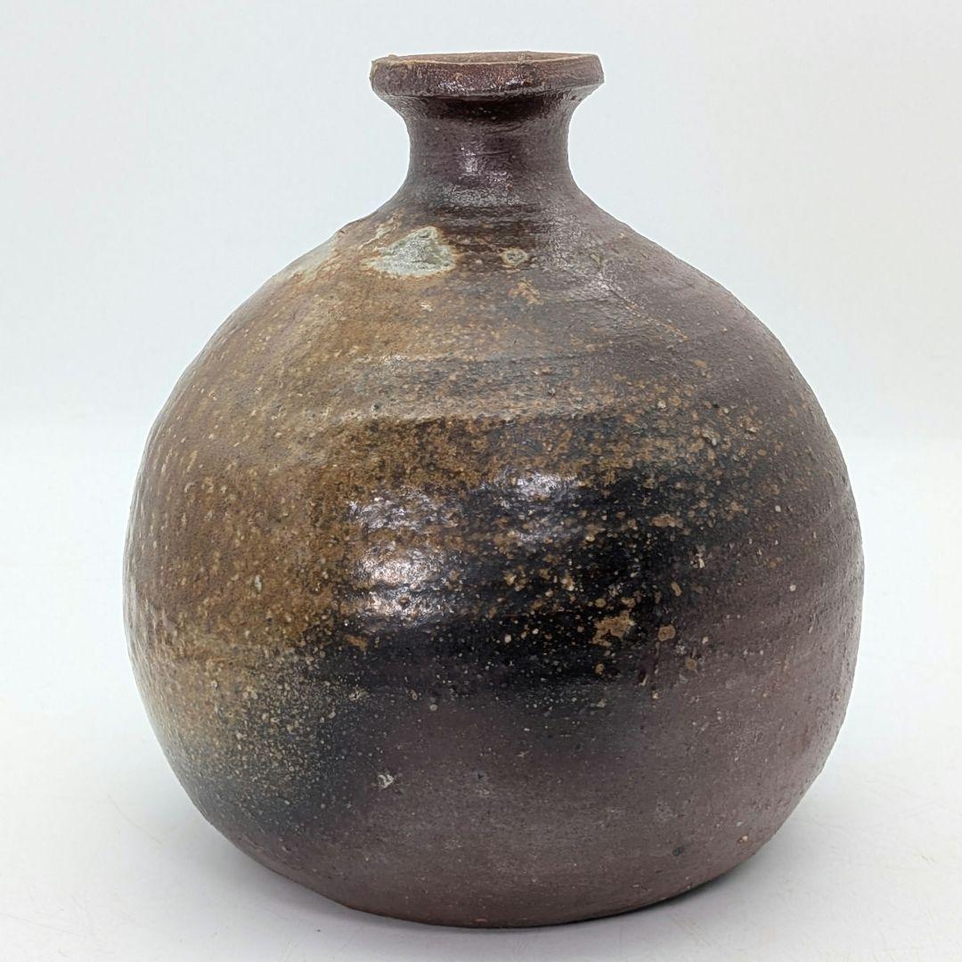 中村眞 造 備前焼 蕪徳利 共箱共布栞 壺 壷 花器 花入 花瓶 フラワーベース