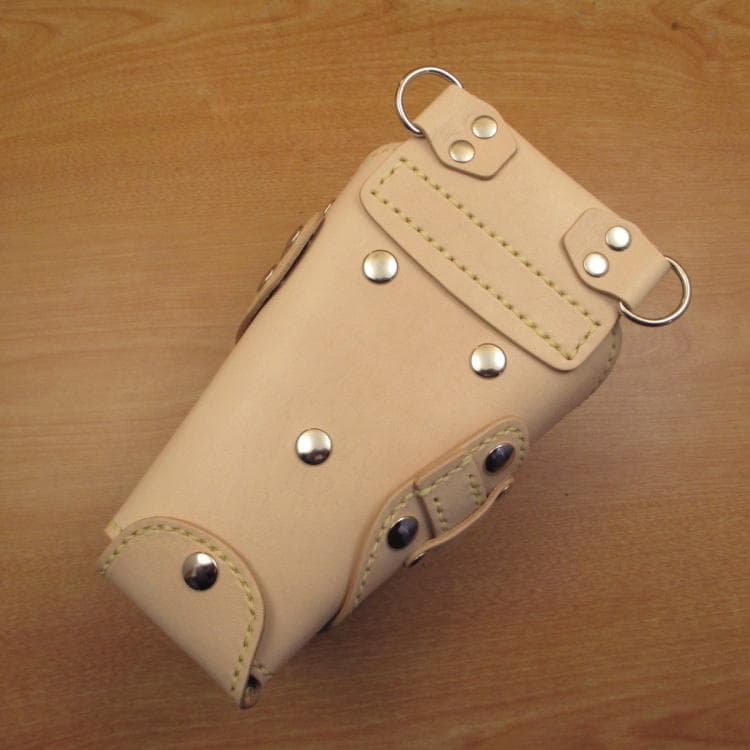 ☆特別価格☆　ヌメ革ナチュラル　６丁差し　 シザーケース　SCY-158/NA4