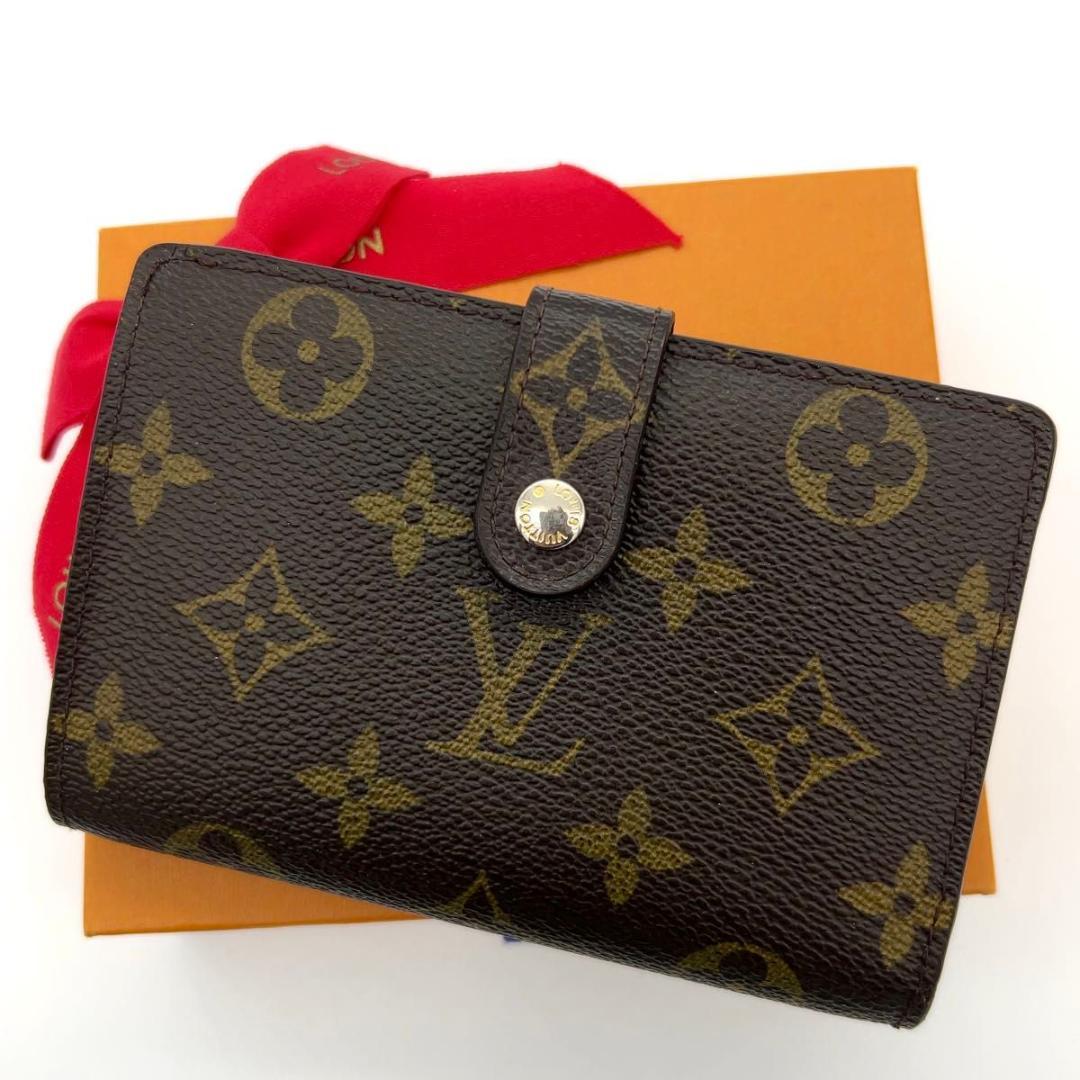 新型★ルイヴィトン モノグラム ヴィエノワ がま口 二つ折り財布
