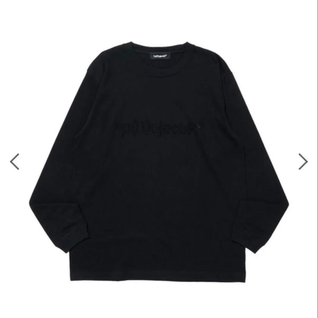 ランペ *p(R)ojectR Rhinestone Logo LS Tee 黒