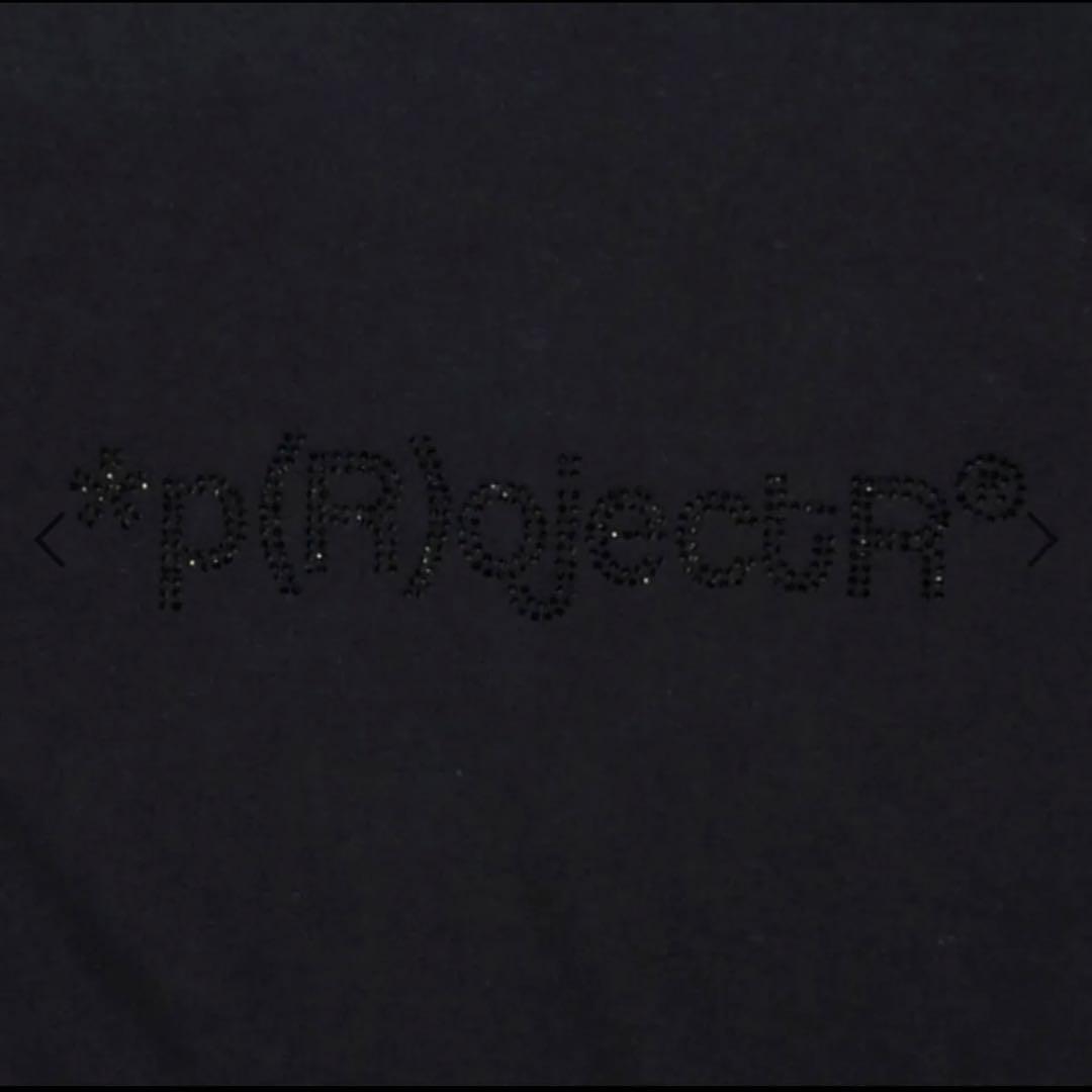 ランペ *p(R)ojectR Rhinestone Logo LS Tee 黒