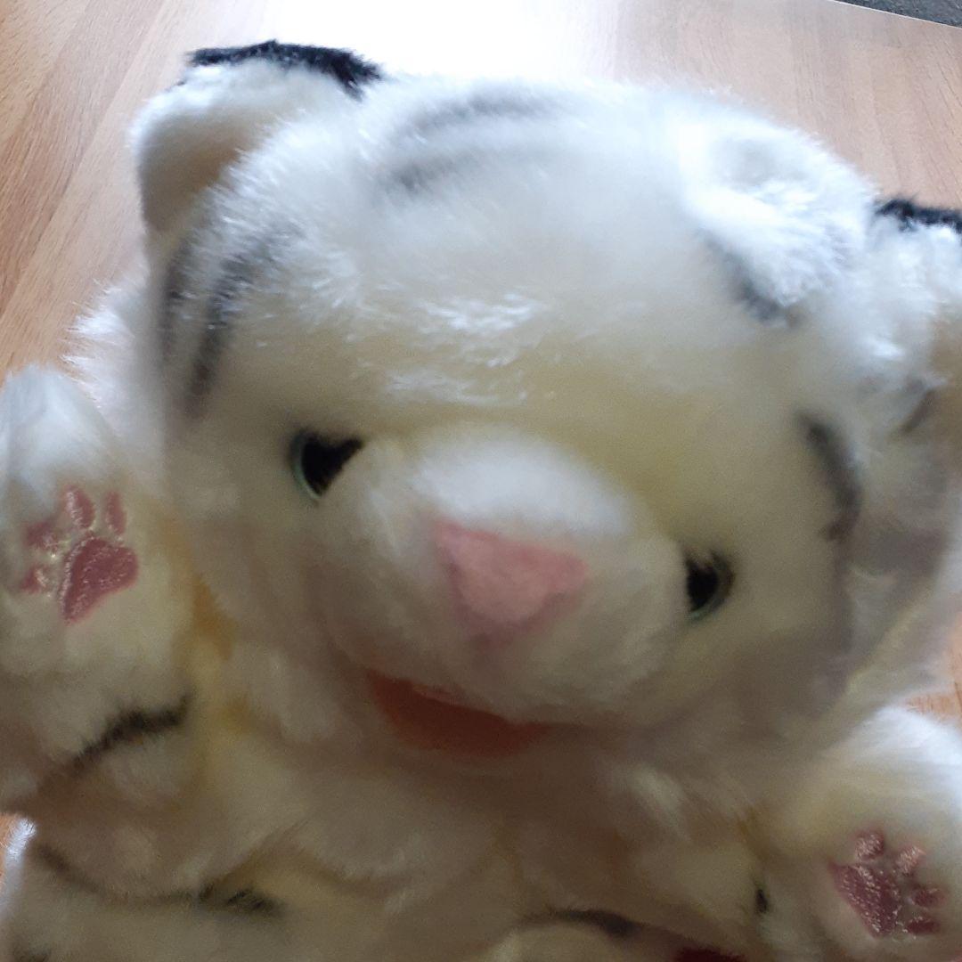 ホワイトタイガー パペット　ぬいぐるみ