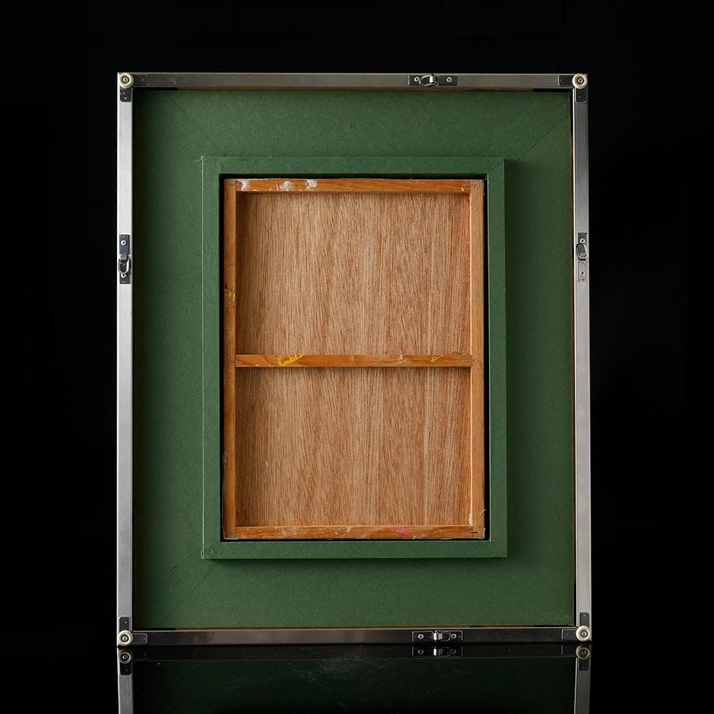 石坂恵子 油彩 直筆サイン 想い 女性の肖像画 日本画 共シール F4号 幻