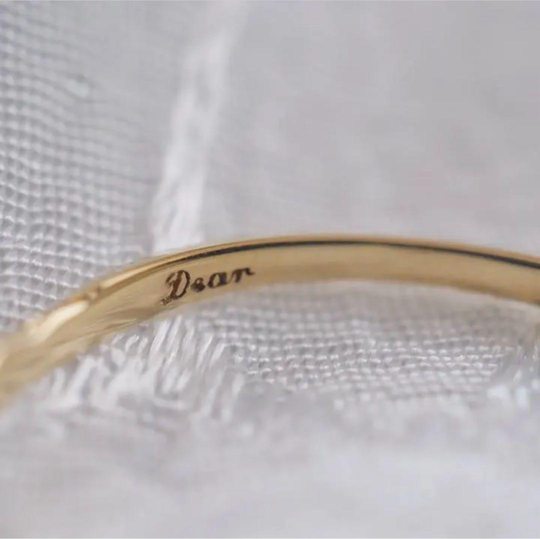 K18 ダイヤモンド　華奢リング　18金イエローゴールド