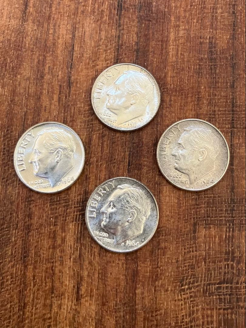 1964 セット② ジョン・F・ケネディ　ハーフダラー　クォーター　ワンダイム