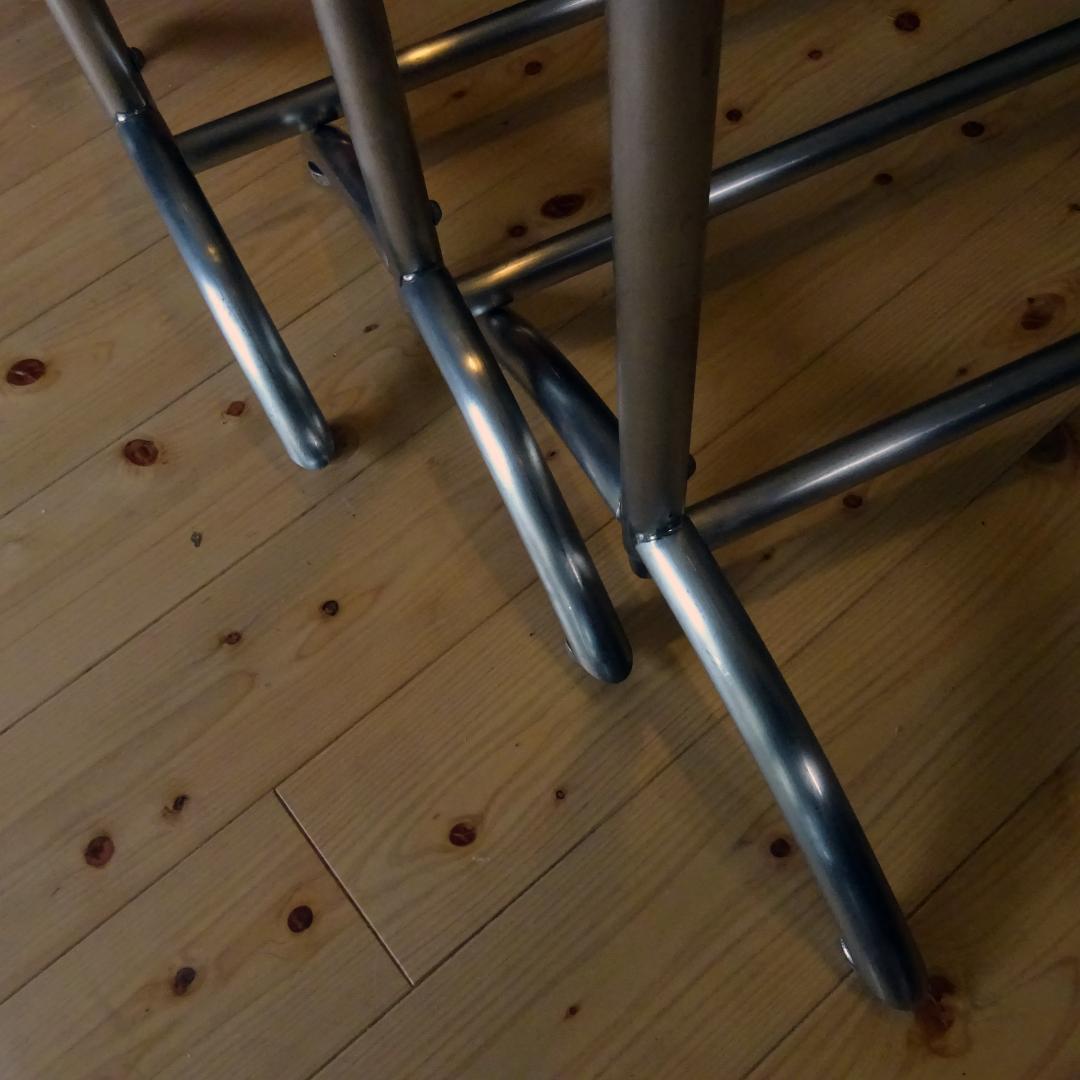 3本　ステンレス× ハンガーラックコートスタンド アイアン アンティークアパレル