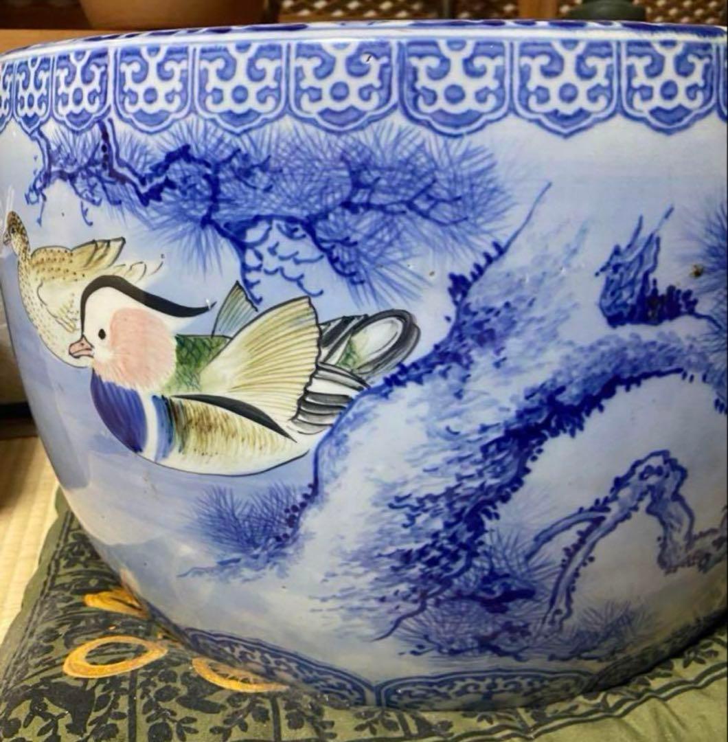 火鉢 鴨 工芸品 骨董品 炭箸 ヘラ付き