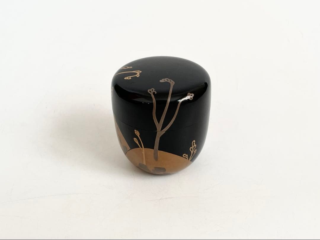 塗師　漆芸家　目白宗芳　棗　蕨　蕨蒔絵　棗　茶入　共箱