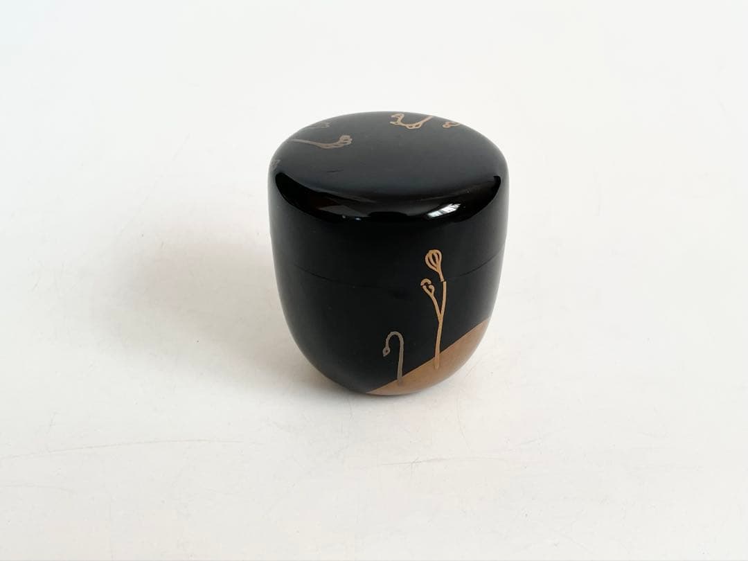 塗師　漆芸家　目白宗芳　棗　蕨　蕨蒔絵　棗　茶入　共箱