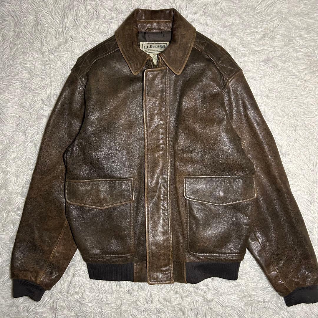 90S L.L.Bean ゴートスキン A-2 レザー フライトジャケット