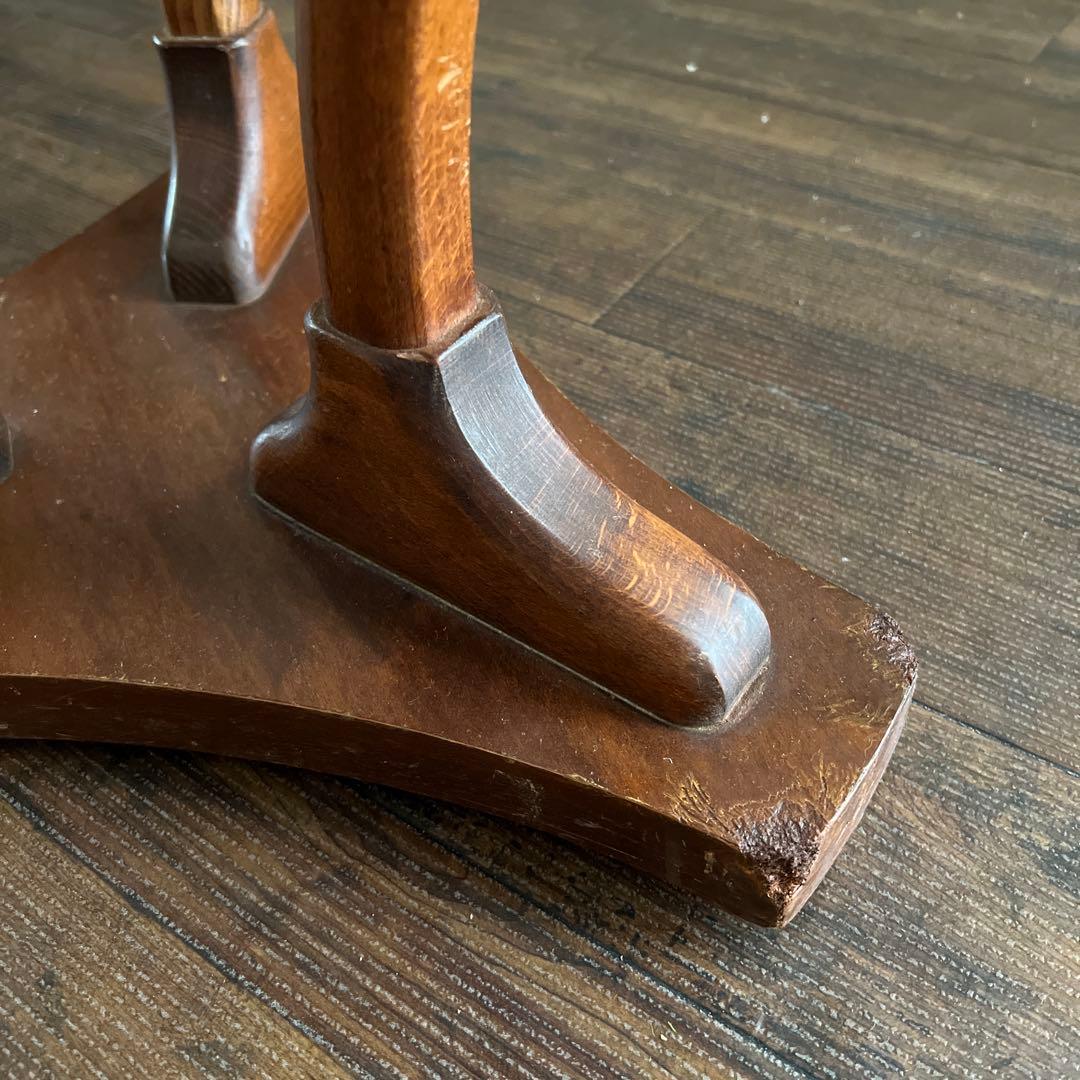 k519r121 特徴的な曲線レッグのアンティーク調ラウンドテーブル 象嵌細工