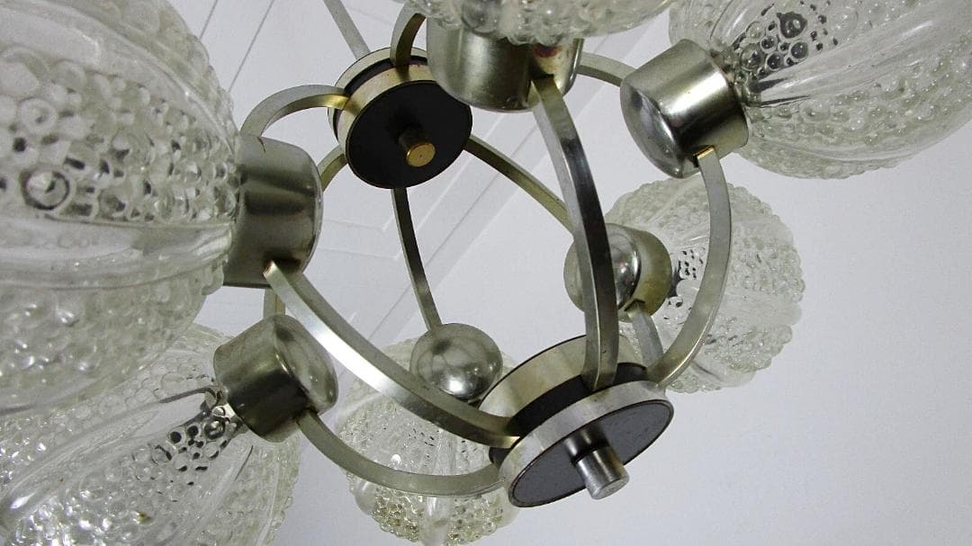 点灯確認済み スプートニク 6灯 60s スペースエイジ シャンデリア ライト