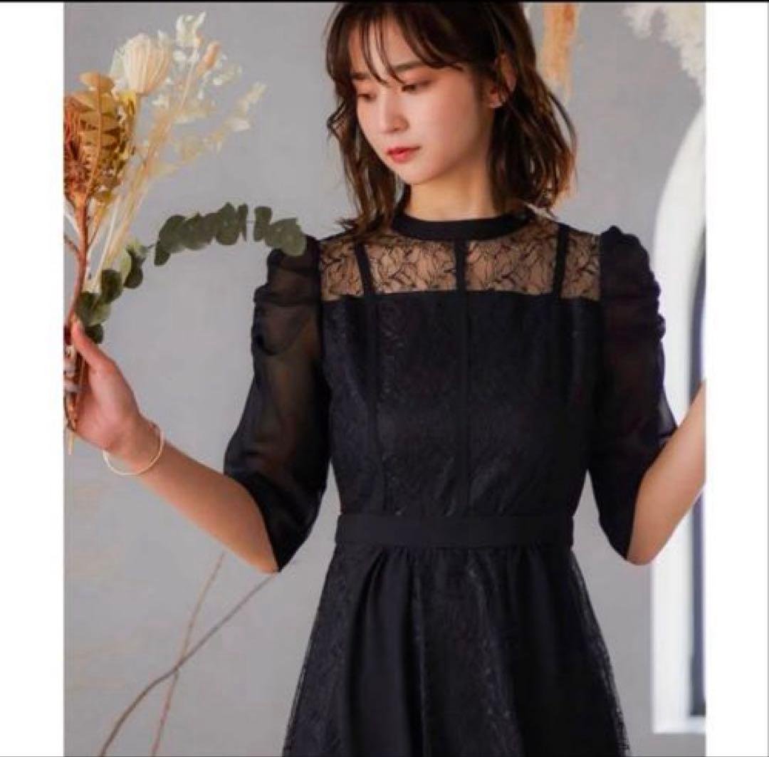✭niana ✭レース ブラック　パーティードレス