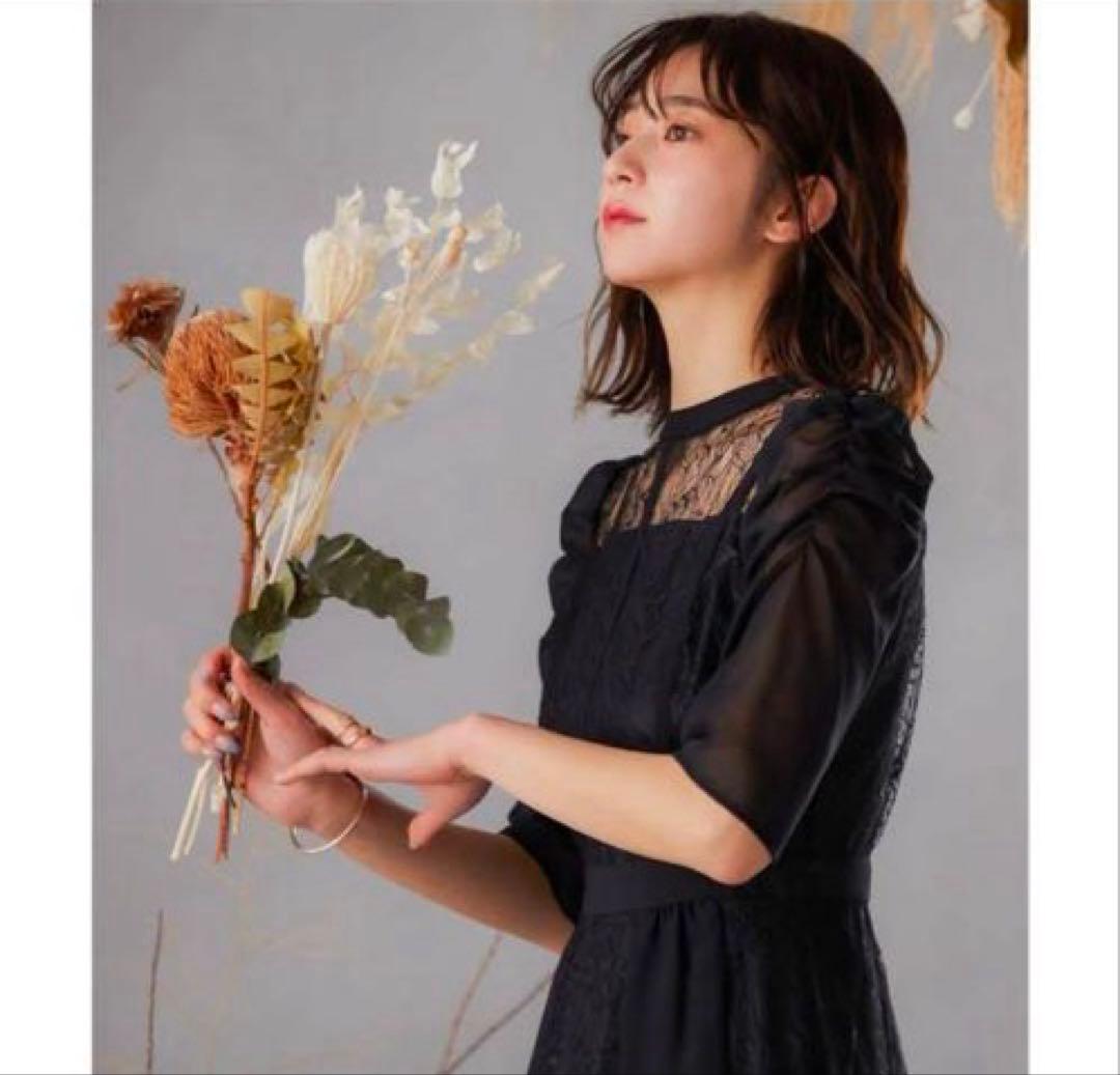 ✭niana ✭レース ブラック　パーティードレス