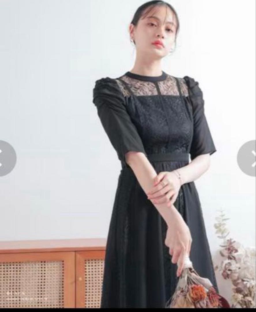 ✭niana ✭レース ブラック　パーティードレス