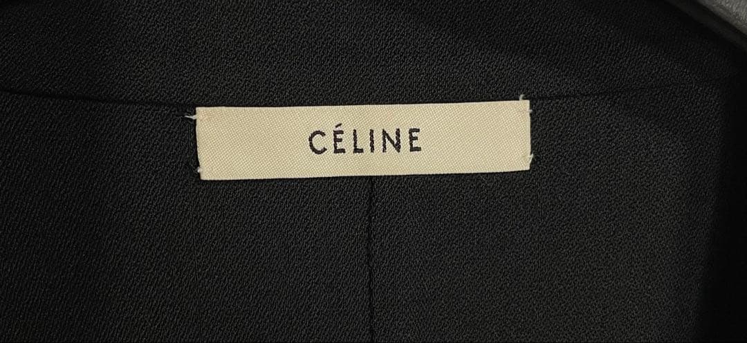 ［極美品］セリーヌ　フィービー期　ウール　チェスターコート　ブラック　34