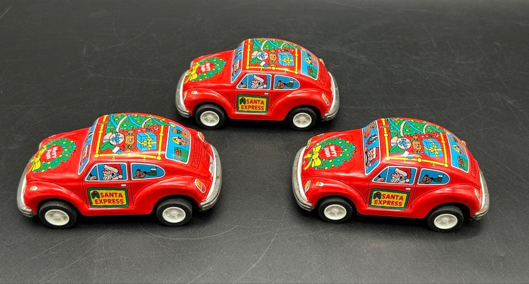 ブリキ製　トイズクラブ　サンタエクスプレス　フォルクスワーゲン　ビートル　3台