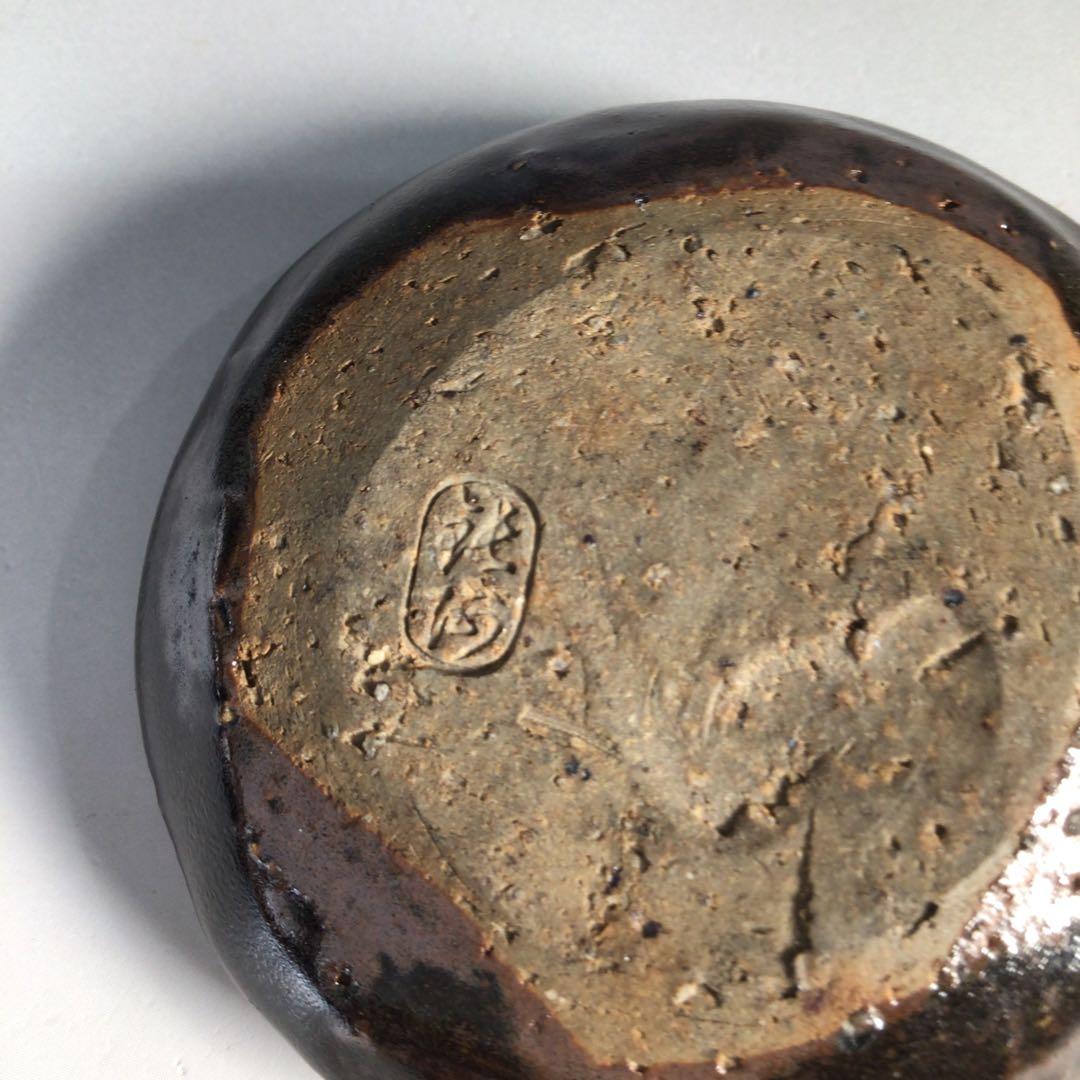 Ｍ４９１　香合　『陶製』『大野鈍阿造』『達磨香合』　共箱　茶道具