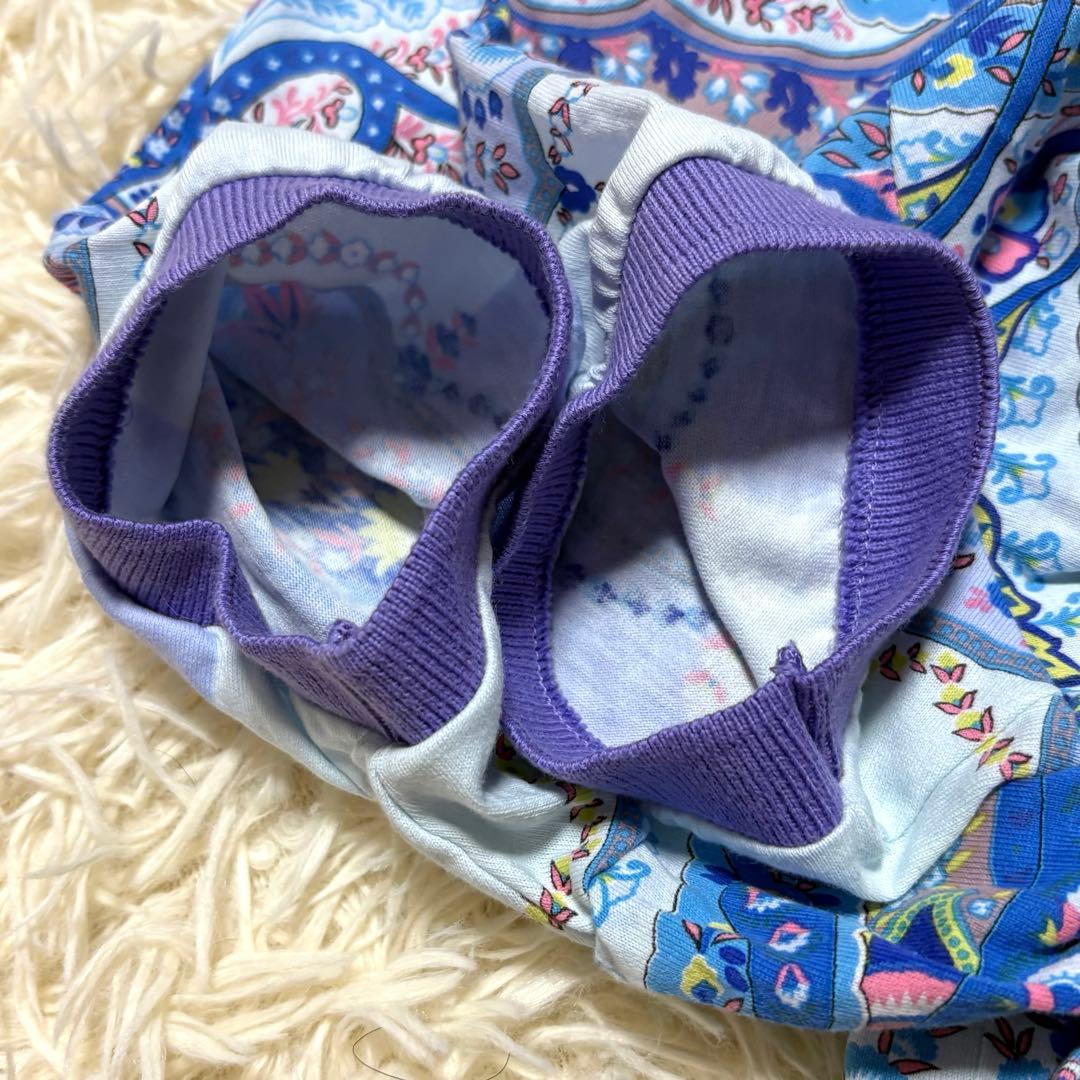 ETRO エトロ　ペイズリー 柄 ポロシャツ 総柄 大きいサイズ　青　42