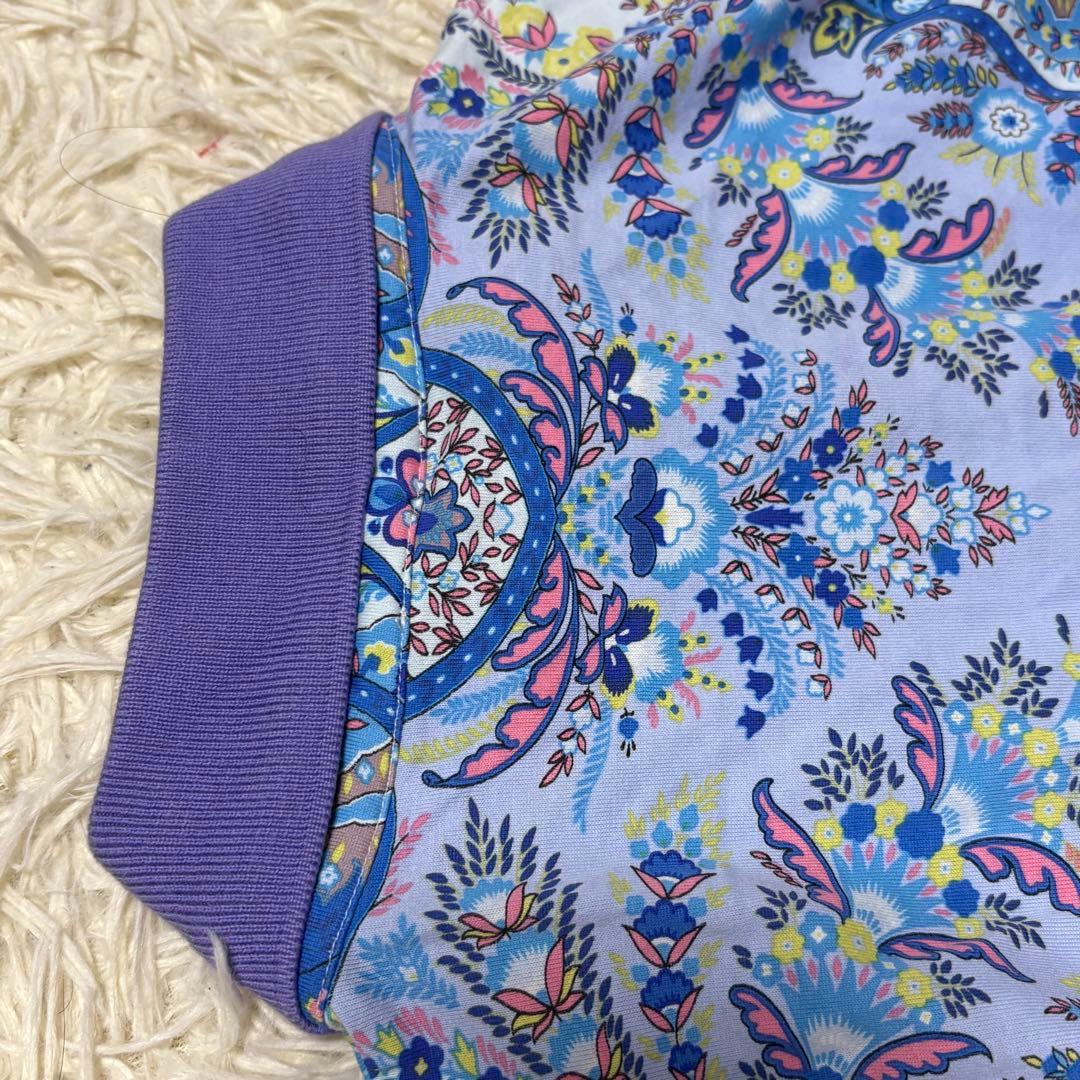 ETRO エトロ　ペイズリー 柄 ポロシャツ 総柄 大きいサイズ　青　42