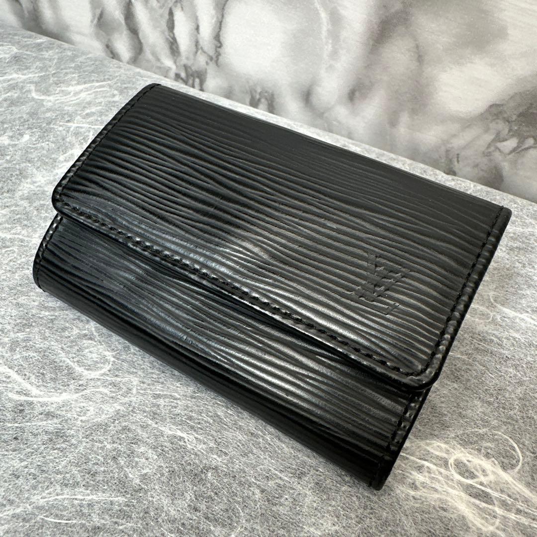 さくらLouis Vuitton エピレザー 黒　6連キーリング　超美品