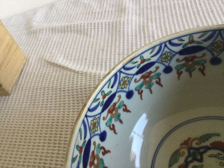 美品！！ 古伊万里「色絵金蘭手深鉢 ・唐子図」