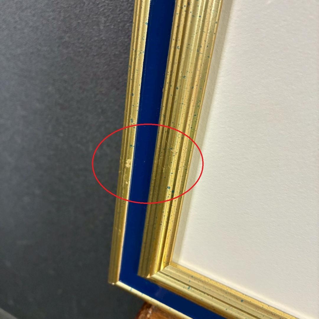 美品 エリック・ホルク「サマーパレス」シルクスクリーン 直筆サイン入り 額縁入り