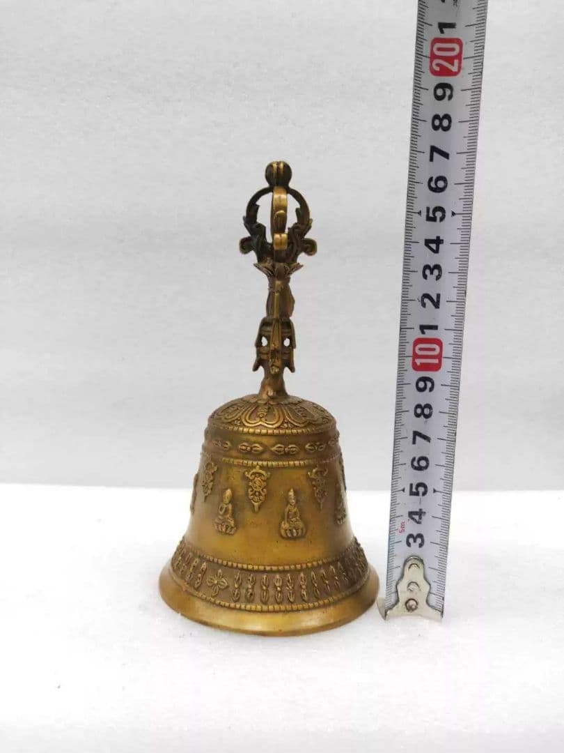 銅製 法器 手揺鈴 五股金剛密鈴 金剛杵銅鈴 装飾品 工芸品 置物