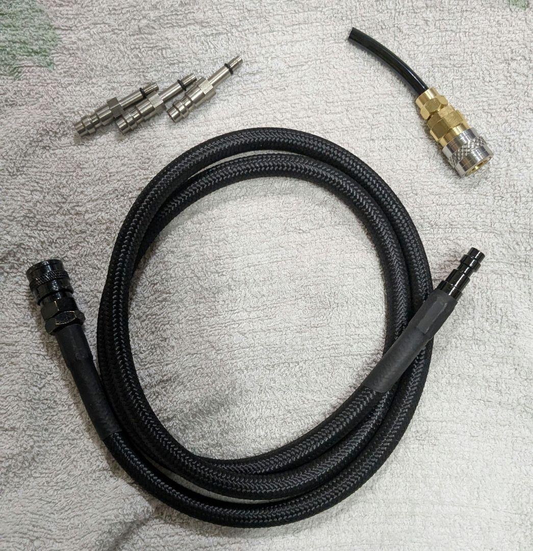 HPAホース　外部ソース　Co2　ワンタッチコネクタ　マルイマガジンアダプター