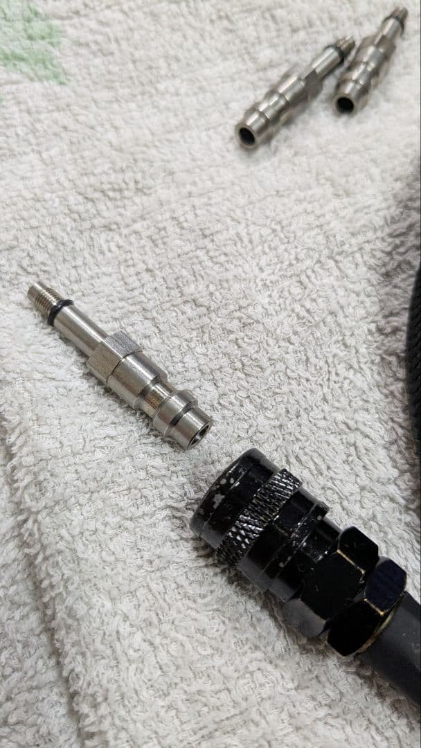 HPAホース　外部ソース　Co2　ワンタッチコネクタ　マルイマガジンアダプター