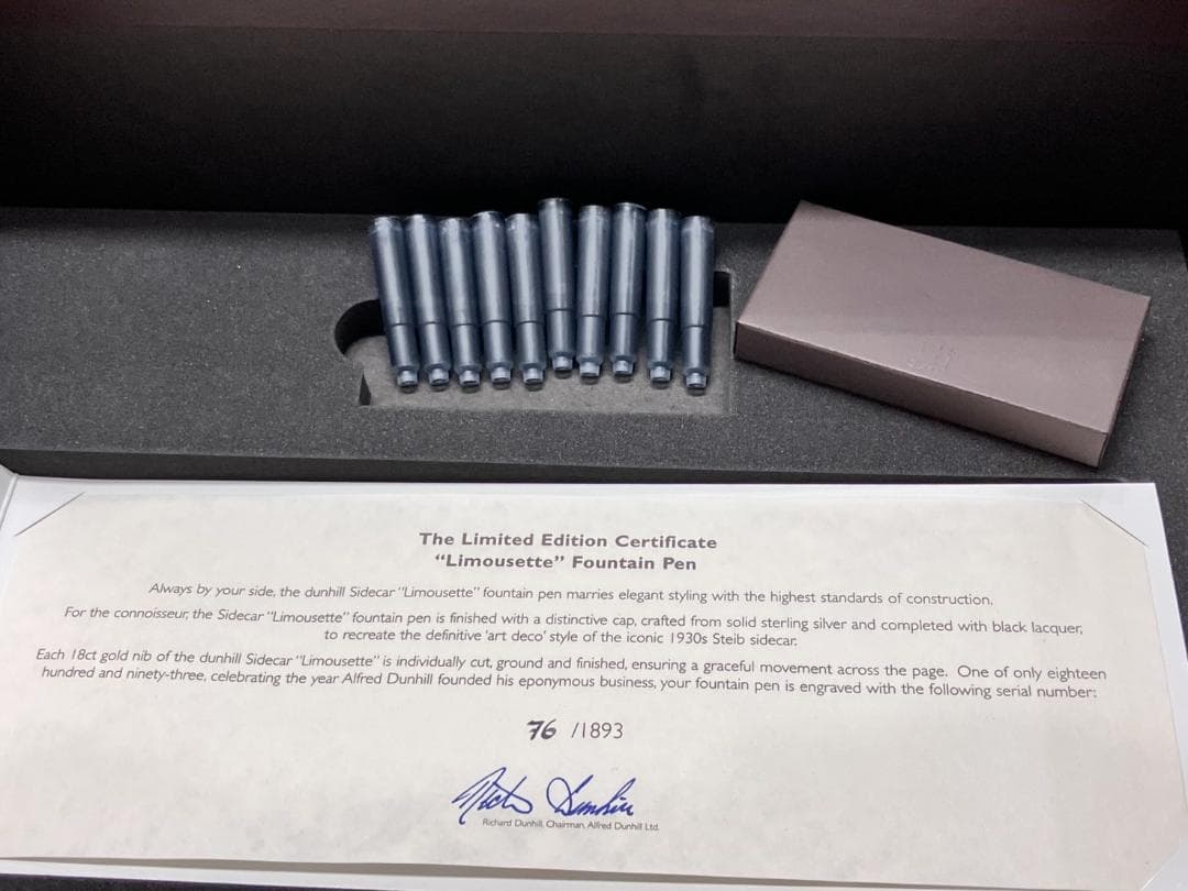R*様 未使用!ダンヒル万年筆SV925Limited Edition やや変色