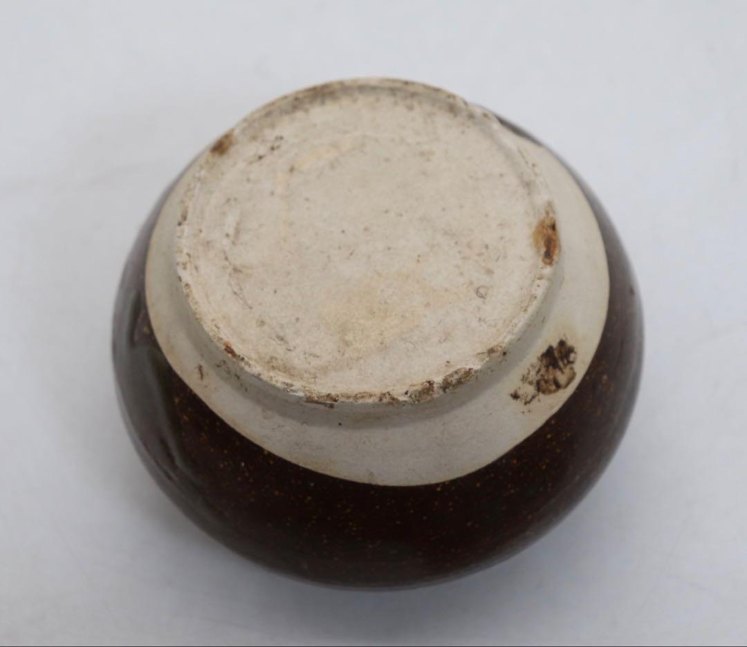 中国　明時代　醬釉壺　アンティーク　送料込み250828