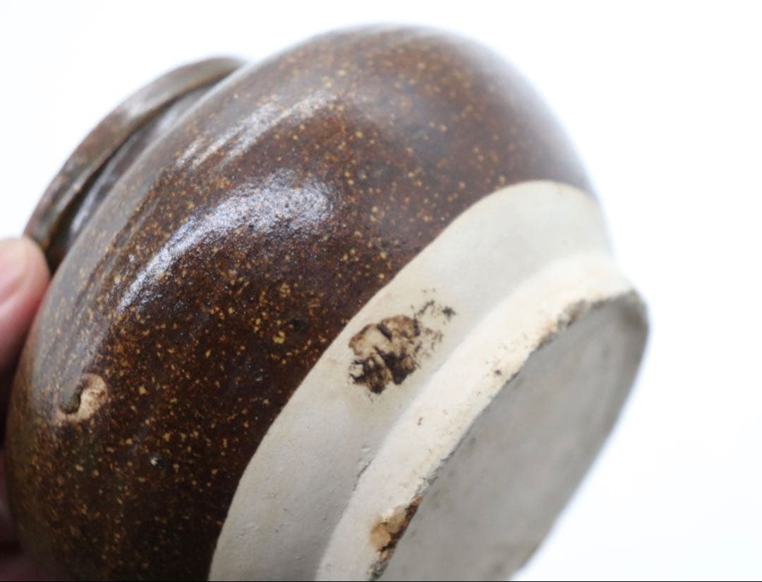 中国　明時代　醬釉壺　アンティーク　送料込み250828