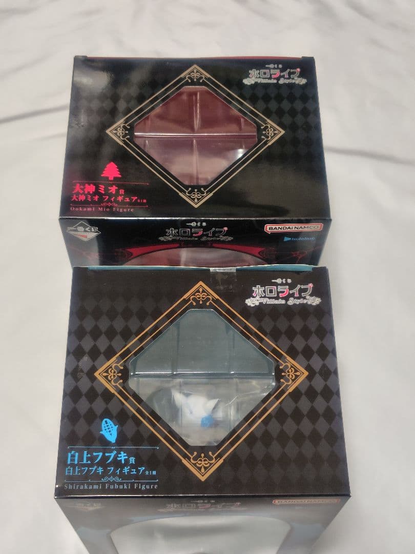 一番くじ　ホロライブ　白上フブキ　大神ミオ　フィギュア　缶バッジ　チャーム付