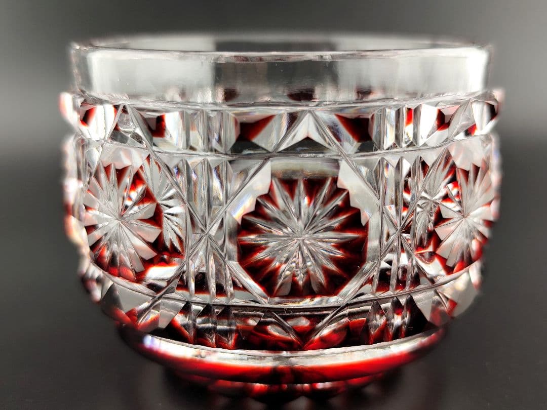 超希少品☆未使用美品 黒木国昭 薩摩切子 猪口（切子 江戸切子 薩摩切子）