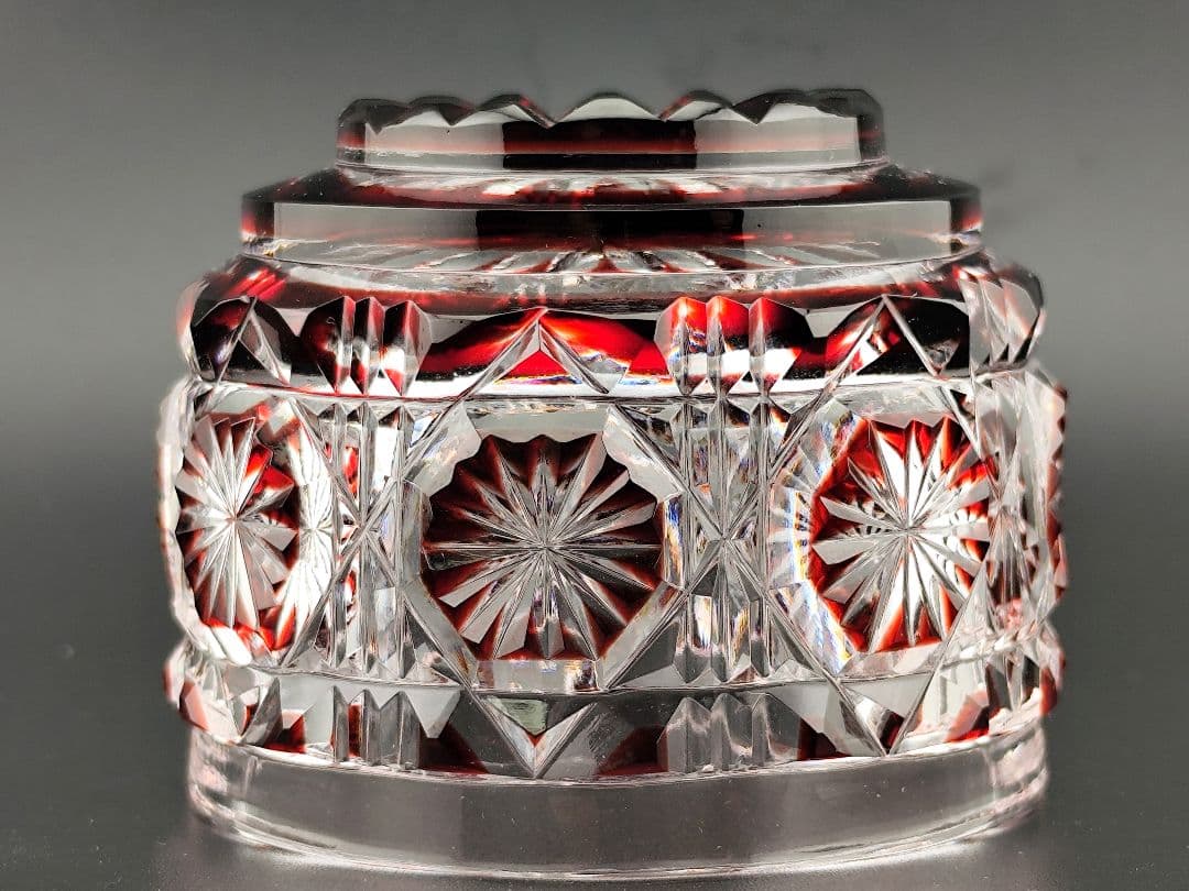 超希少品☆未使用美品 黒木国昭 薩摩切子 猪口（切子 江戸切子 薩摩切子）