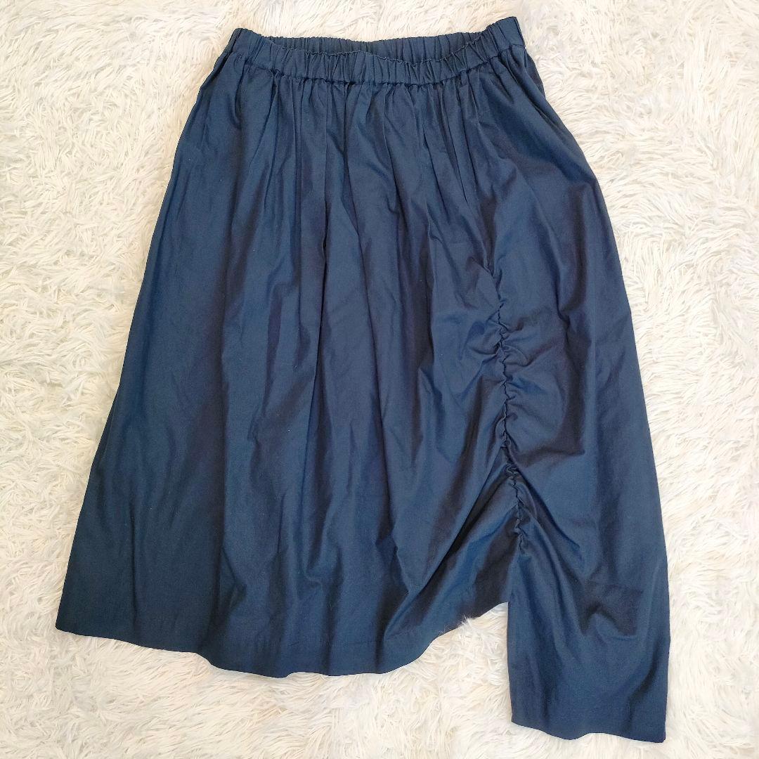コムデギャルソンコムデギャルソン アシンメトリー ギャザー スカート S